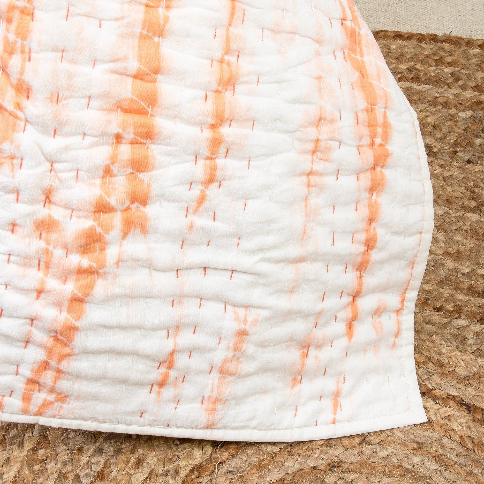 Natural Tie Dye Organic Cotton Best Kantha Blanket For Winter